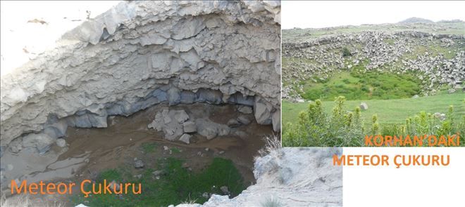 KORHAN´DA METEOR ÇUKURU VAR