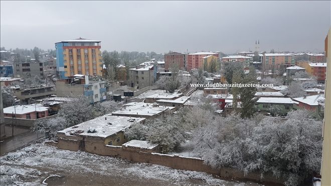 DOĞUBAYAZIT`A YILIN İLK KARI ERKEN GELDİ?