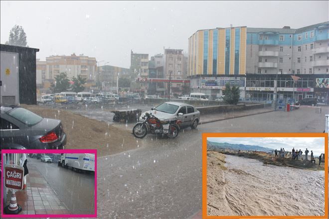 DOĞUBAYAZIT´TA SAĞANAK YAĞIŞ DEVAM EDİYOR