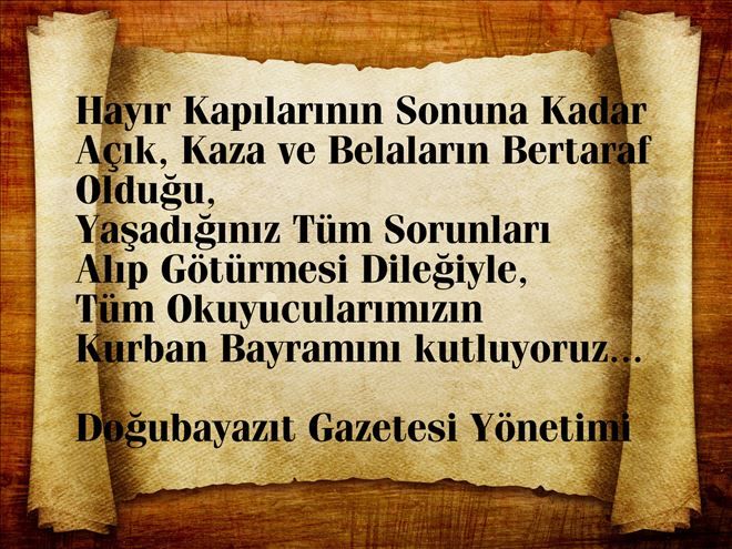 Tüm Okuyucularımızın Kurban Bayramını kutluyoruz..