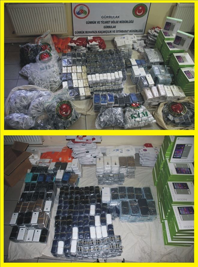 GÜRBULAK SINIR KAPISINDA KAÇAK CEP TELEFONU VE AKSESUARI YAKALANDI