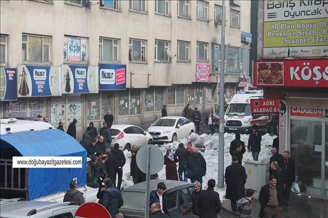 Ağrı´da Başına kar kütlesi düşen kişi yaralandı