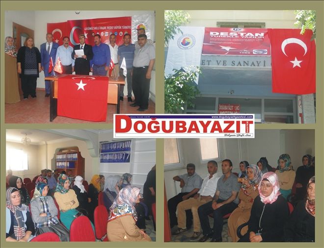 DOĞUBAYAZIT ODALARINDAN 15 TEMMUZ DEMOKRASİ VE MİLLİ BİRLİK GÜNÜ AÇIKLAMASI?