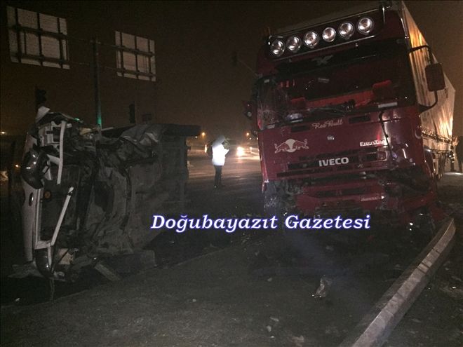 AĞRI´DA TRAFİK KAZASI: 1 YARALI