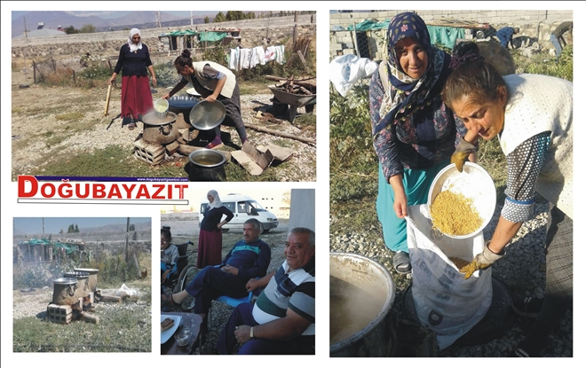 DOĞUBAYAZIT´A BAĞLI GÜRBULAK KÖYÜNDE BULGUR, KIŞLIK YİYECEKLERİ ARASINDA YERİNİ ALIYOR?