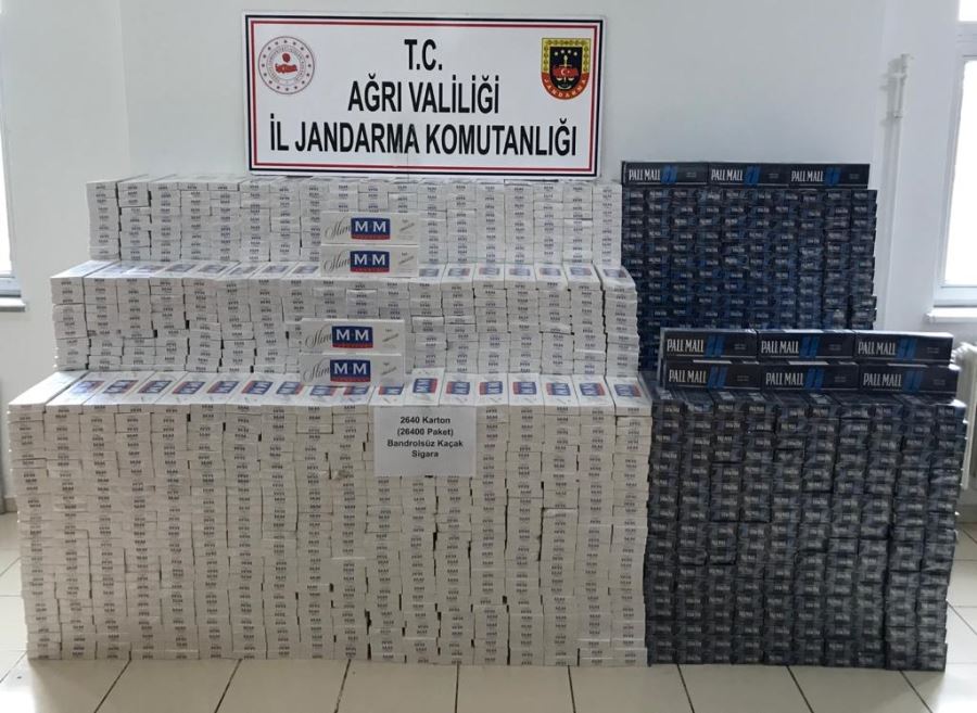 DOĞUBAYAZIT’TA 26 BİN 400 PAKET KAÇAK SİGARA ELE GEÇİRİLDİ