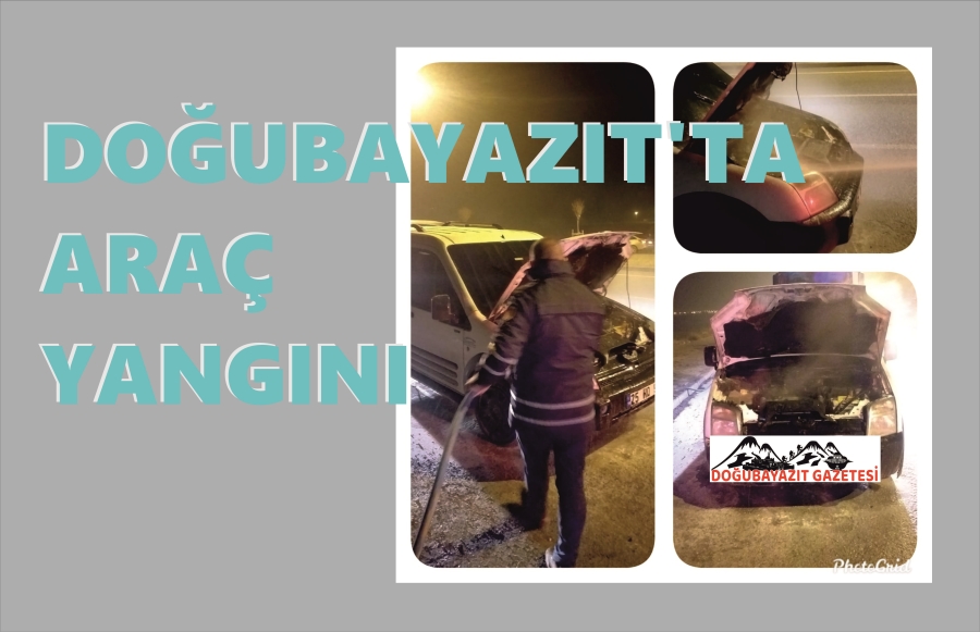 İtfaiye bir anda tutuşan aracı ve sürücüsünü alevlerden son anda kurtardı.