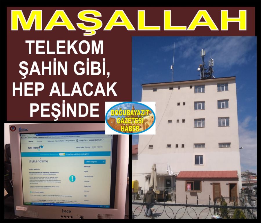 AĞRI TÜRK TELEKOM GÖZ AÇTIRMIYOR… HANİ İNTERNET DAHİL OLMAK ÜZERE KESİNTİ OLMAYACAKTI…