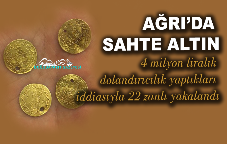 ARAMALARDA ÇOK SAYIDA SAHTE ALTIN ELE GEÇİRİLDİ…