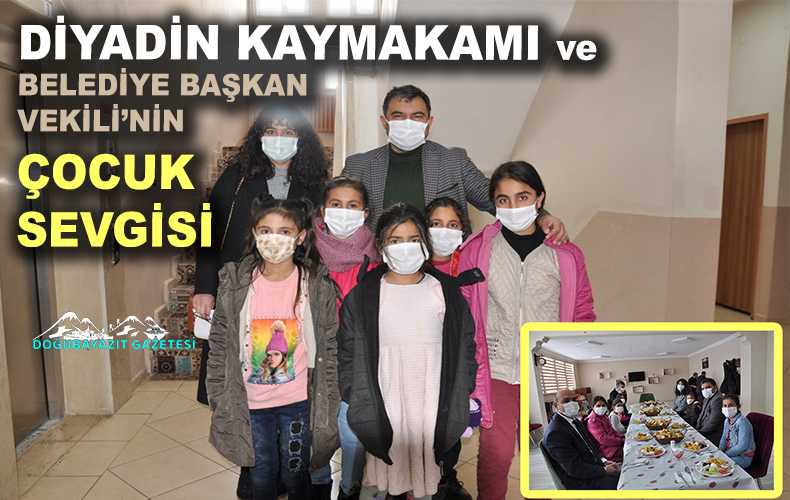 Diyadin Kaymakamı Alper Balcı, çocukları sevindirmeye devam ediyor. 
