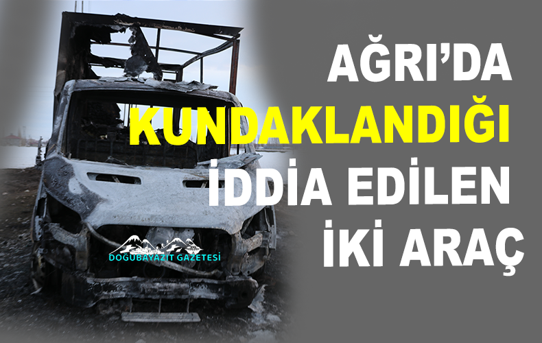 Kundaklandığı iddia edilen iki araç kullanılamaz hale geldi