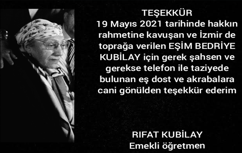 BAŞSAĞLIĞI VE TEŞEKKÜR