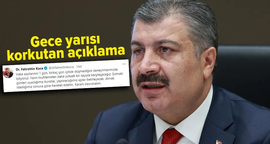 Yarın muhtemelen daha yüksek bir sayıyla karşılaşacağız