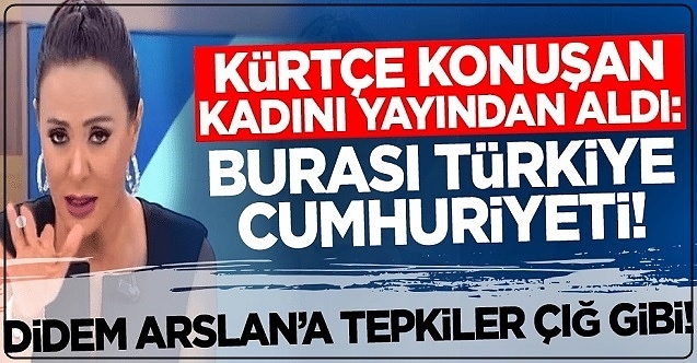 Didem Arslan Yılmaz Kürtçe konuşan kadını yayından aldı