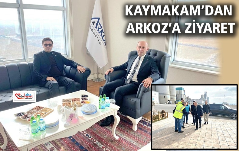 KAYMAKAM EKİNCİ DOĞUBAYAZIT ARKOZ ÇİMENTO FABRİKASINDA BİLGİLER ALDI