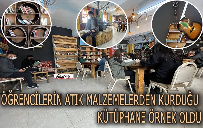 ÖĞRENCİLER, BÜYÜK EMEKLERLE EĞİTİM YUVALARINA KAZANDIRDIKLARI OTANTİK KÜTÜPHANELER