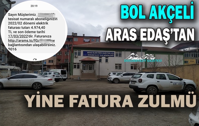 TEKRAR VATANDAŞLARA ŞİŞİRİLMİŞ FATURA GÖNDERİLDİ
