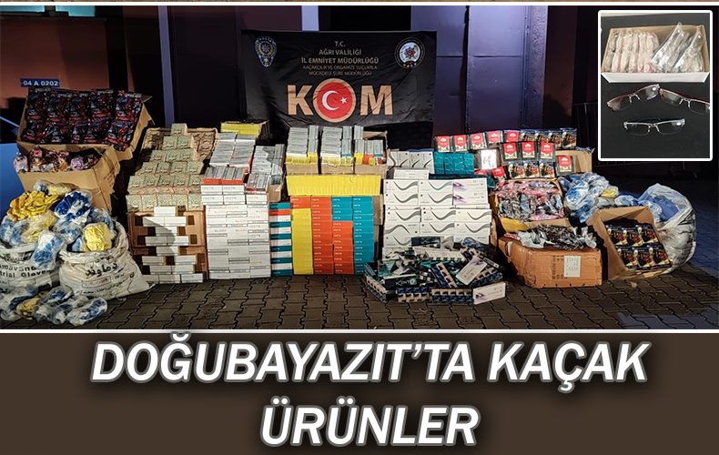 DOĞUBAYAZIT’TA KARGOYLA GÖNDERİLEN KAÇAK ÜRÜNLER POLİSLERCE ELE GEÇİRİLDİ