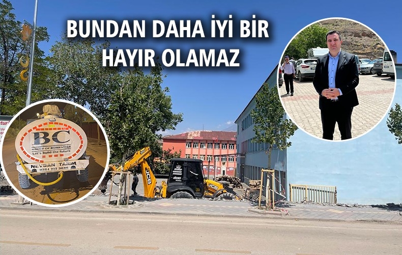 BAŞKA OKUL DUVARININ YAPIMINI DA ÇOKTİNLER KARŞILIYOR