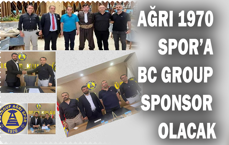 AĞRI 1970 SPOR İLE BC GROUP ARASINDA SPONSORLUK ANLAŞMASI İMZALANDI.