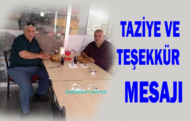 VEFAT VE BAŞSAĞLIĞI MESAJI