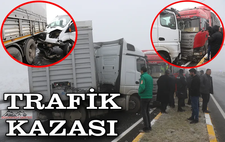 ZİNCİRLEME TRAFİK KAZASI NEDENİYLE AĞRI-VAN KARA YOLU 1 SAAT ULAŞIMA KAPALI KALDI