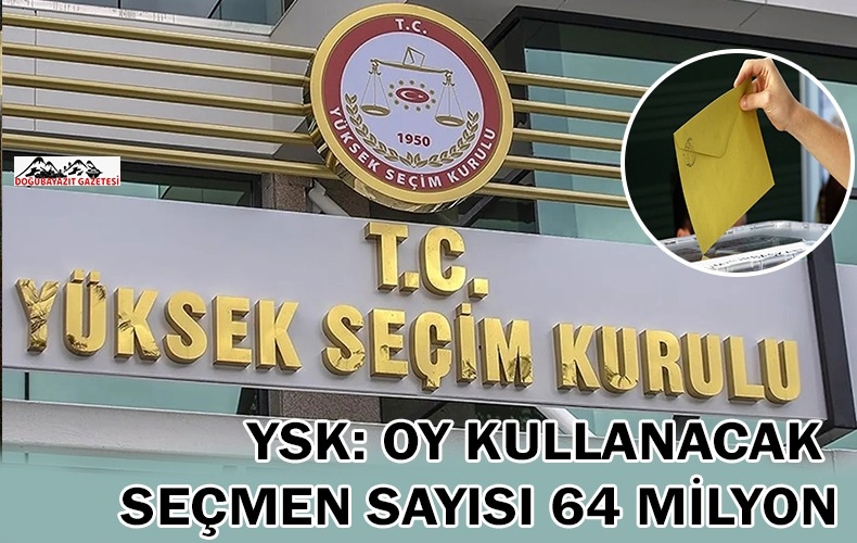 YSK, 14 MAYIS’TAKİ SEÇİMLERDE 64 MİLYON 191 BİN 285 SEÇMENİN OY KULLANACAĞINI DUYURDU.