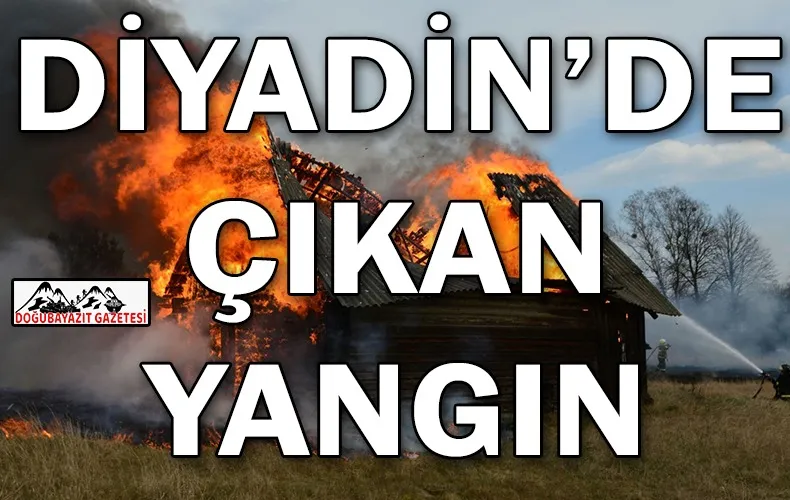 DİYADİN’DE ÇIKAN YANGINDA BİR EV KULLANILAMAZ HALE GELDİ