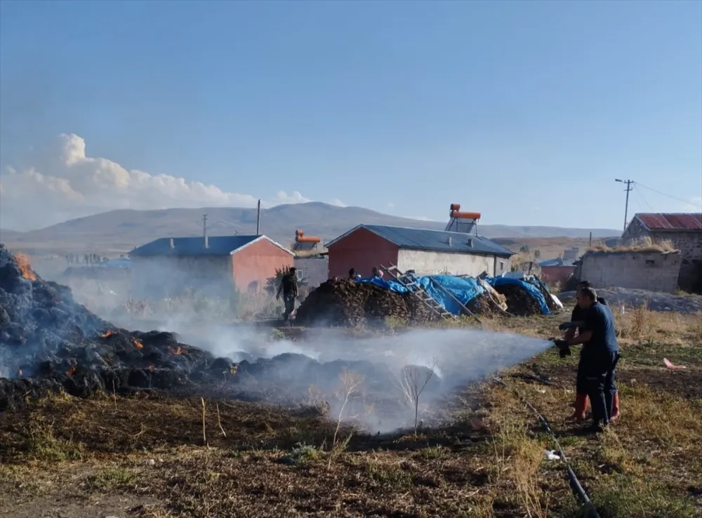 ATEŞLE OYNAYAN ÇOCUKLAR 20 TON OT BALYASININ YANMASINA YOL AÇTI