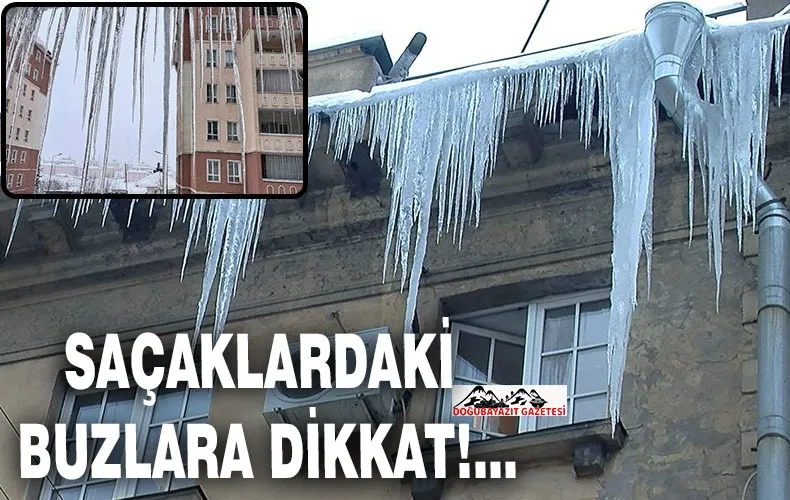 BEYAZA BÜRÜNEN DOĞUBAYAZIT BUZ TUTTU