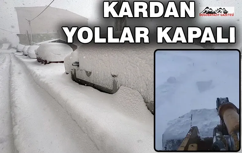 KAĞIZMAN-AĞRI KARA YOLU KAR VE TİPİDEN KAPANDI