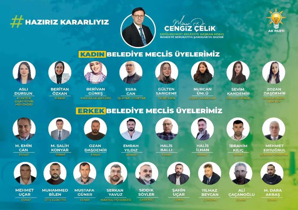 DR. CENGİZ ÇELİK’İN EKİBİ BELLİ OLDU