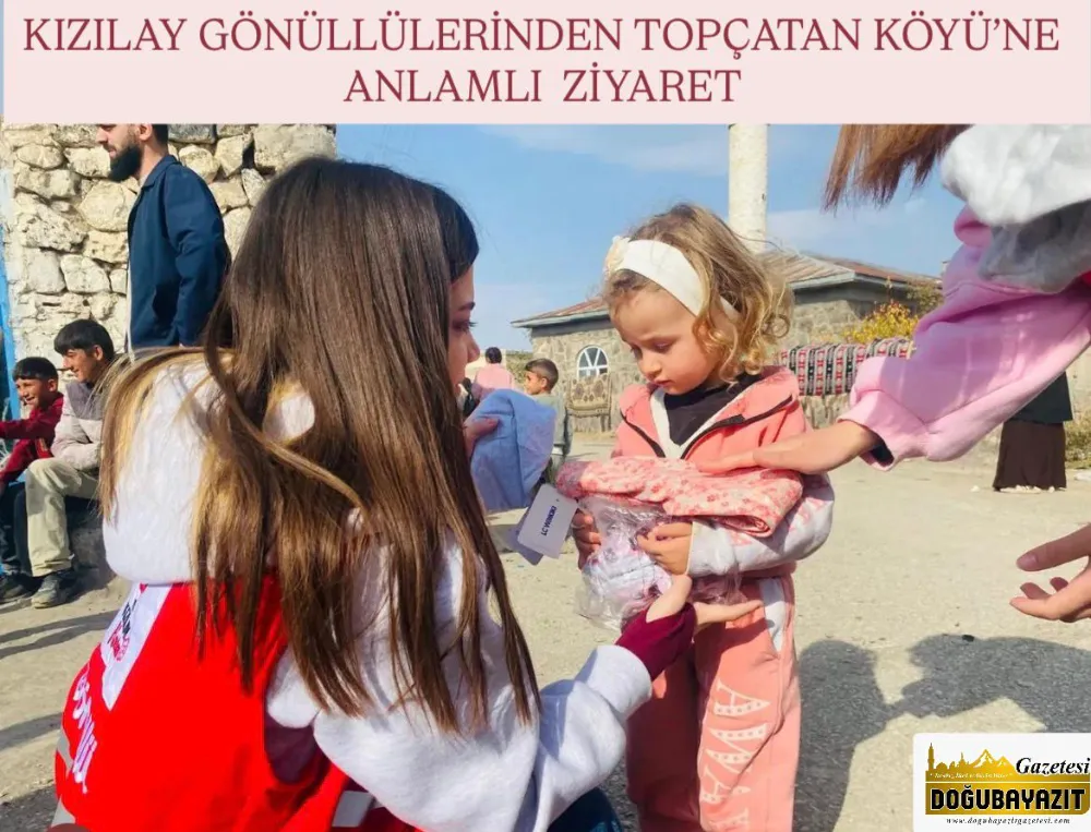 KIZILAY GÖNÜLLÜLERİNDEN TOPÇATAN KÖYÜ’NE ANLAMLI ZİYARET