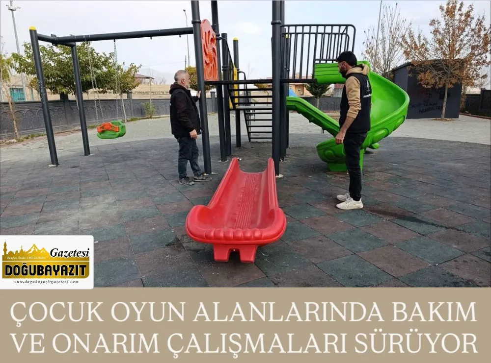 ÇOCUK OYUN ALANLARINDA BAKIM VE ONARIM ÇALIŞMALARI SÜRÜYOR