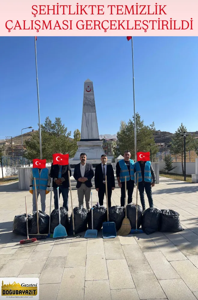 ŞEHİTLİKTE TEMİZLİK ÇALIŞMASI GERÇEKLEŞTİRİLDİ