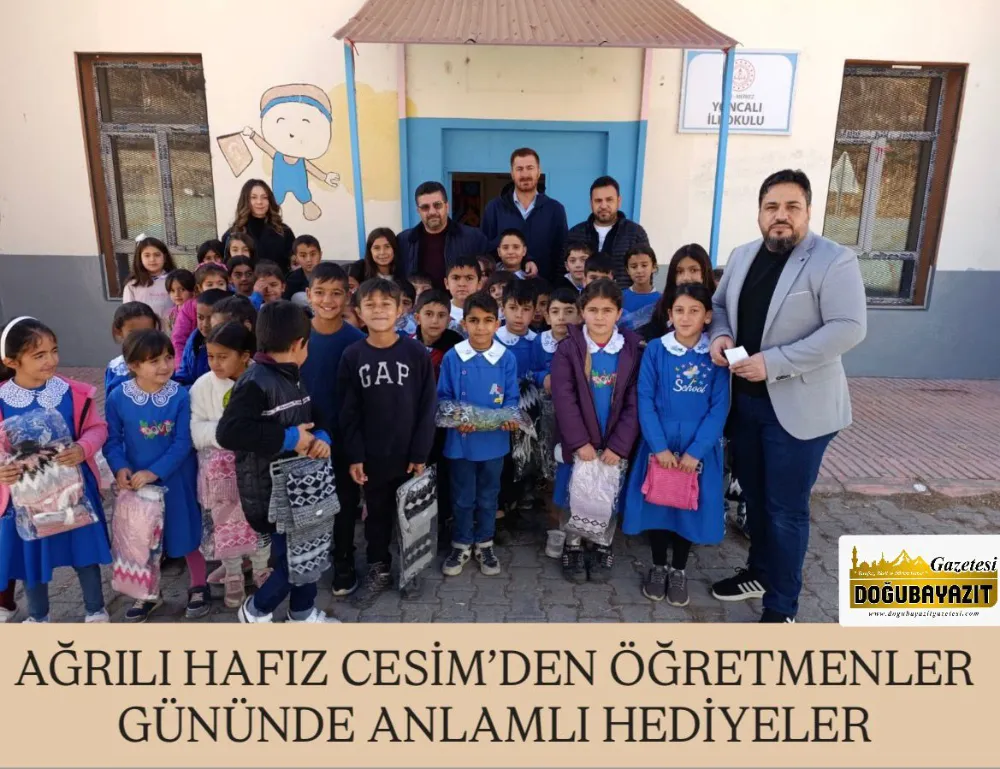 AĞRILI HAFIZ CESİM’DEN ÖĞRETMENLER GÜNÜNDE ANLAMLI HEDİYELER
