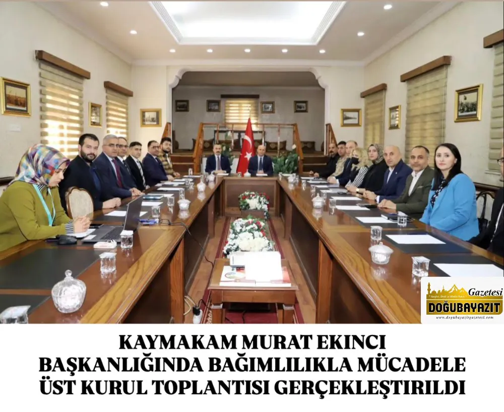 KAYMAKAM  MURAT EKİNCİ BAŞKANLIĞINDA BAĞIMLILIKLA MÜCADELE ÜST KURUL TOPLANTISI GERÇEKLEŞTİRİLDİ