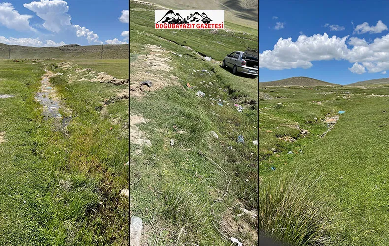 DOĞUBAYAZIT’IN PİKNİK ALANI TEHLİKE ALTINDA:   SAĞLIK SUYU ÇÖPLERLE KİRLETİLİYOR