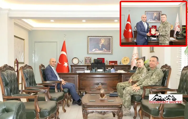 Komutanlardan Kaymakam Ekici’ye Plaketli Ziyaret