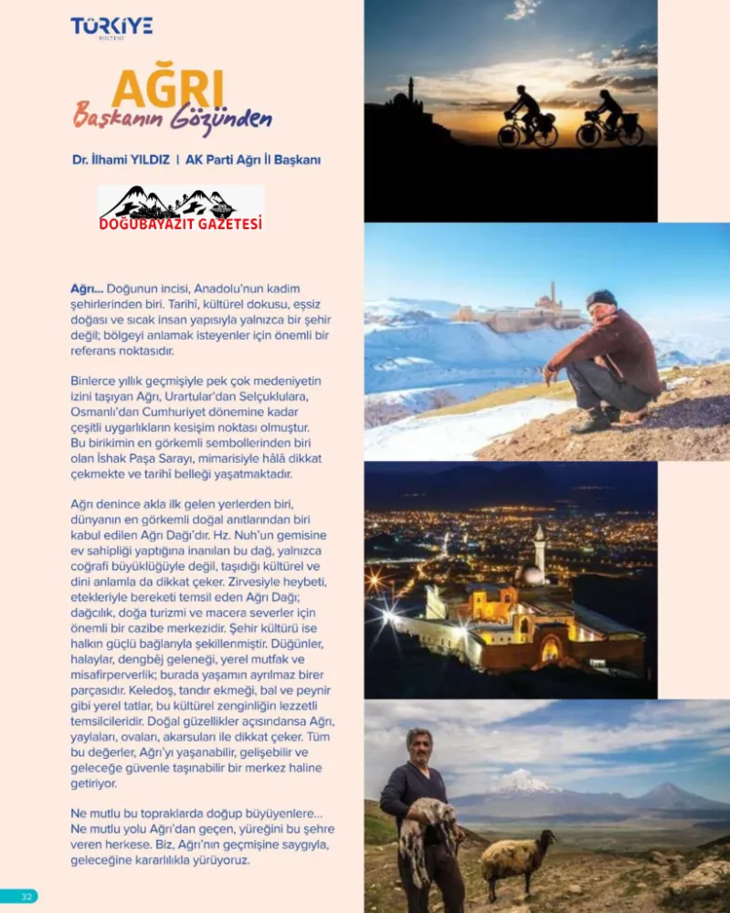 BAŞKAN DR.İLHAMİ YILDIZ’IN KALEMİNDEN AĞRI
