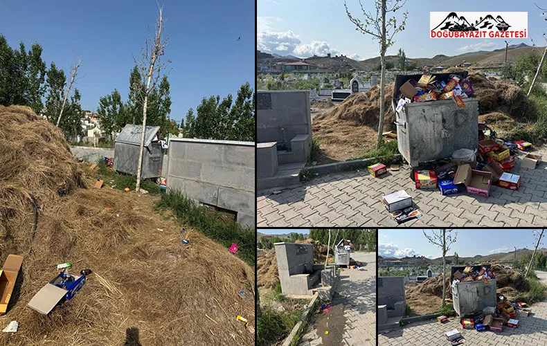 KOÇKIRAN MEZARLIĞI’NDA BAYRAM AYIBI: MEZARLIK ÇÖPLÜĞE DÖNDÜ