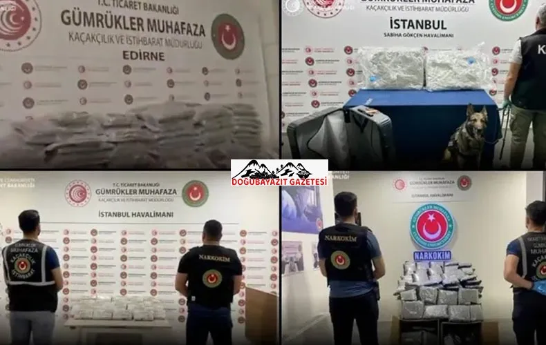 Gümrük Muhafaza ekipleri üç ilde 1,2 ton uyuşturucu ele geçirdi