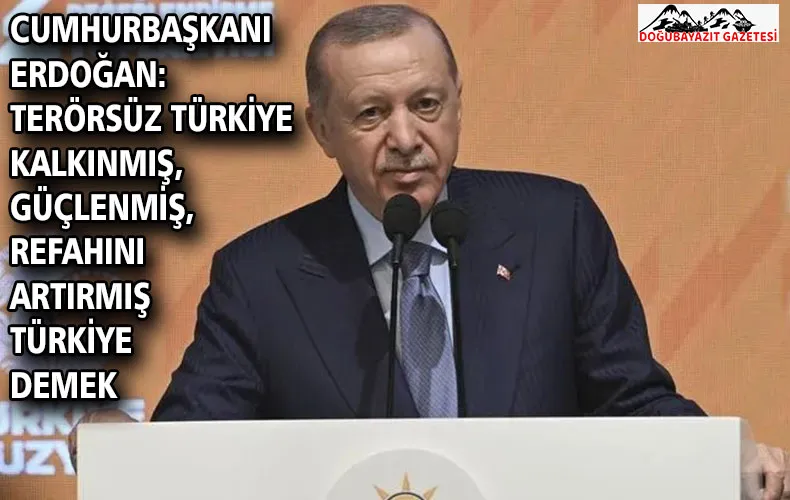 Cumhurbaşkanı Erdoğan: Terörsüz Türkiye kalkınmış, güçlenmiş, refahını artırmış Türkiye demek