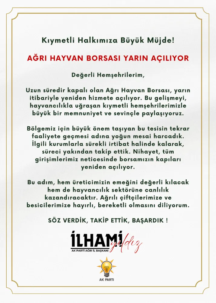 *İL BAŞKANI YILDIZ: 