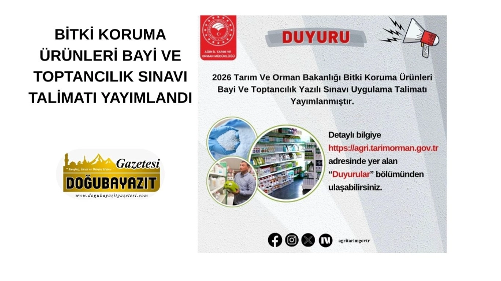 BİTKİ KORUMA ÜRÜNLERİ BAYİ VE TOPTANCILIK SINAVI TALİMATI YAYIMLANDI