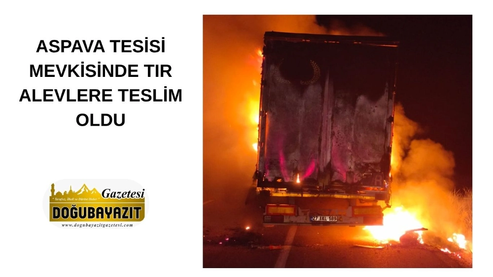 ASPAVA TESİSİ MEVKİSİNDE TIR ALEVLERE TESLİM OLDU