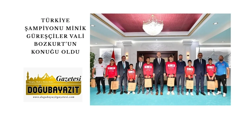 Türkiye Şampiyonu Minik Güreşçiler Vali Bozkurt’un Konuğu Oldu