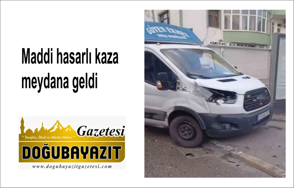Maddi hasarlı kaza meydana geldi