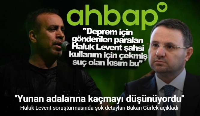 Bakan Gürlek: "Haluk Levent tarafından şahsi kullanım için çekilmesi, suç olan kısım bu"