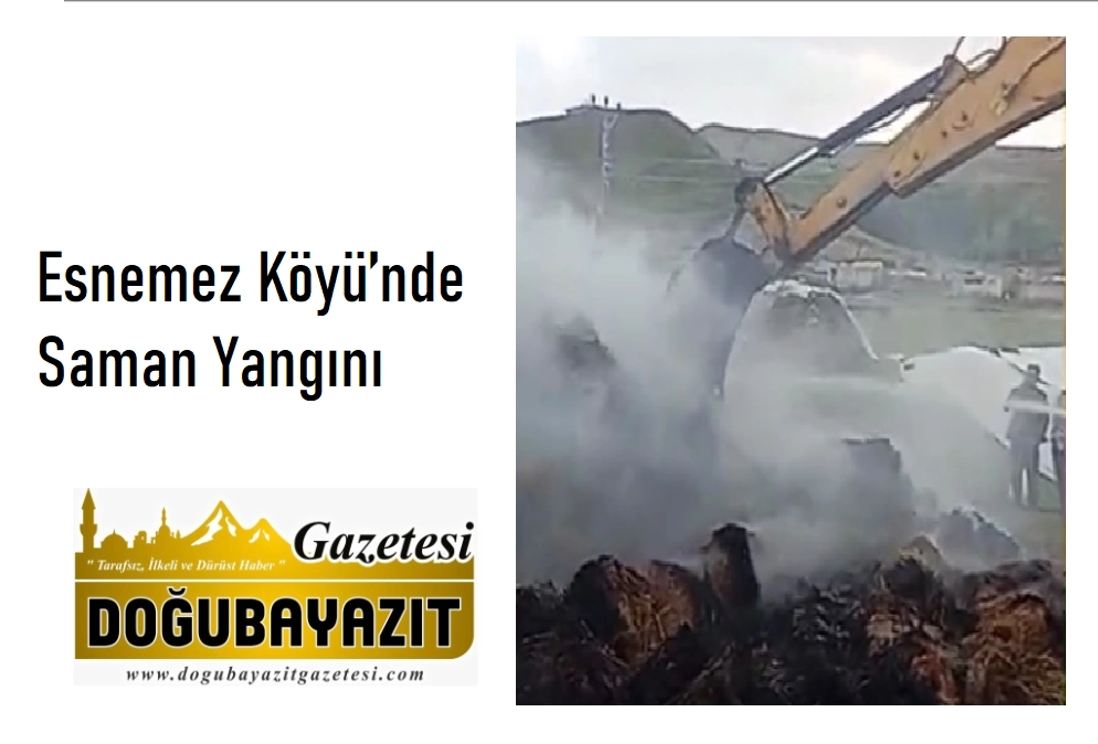 Esnemez Köyü’nde Saman Yangını